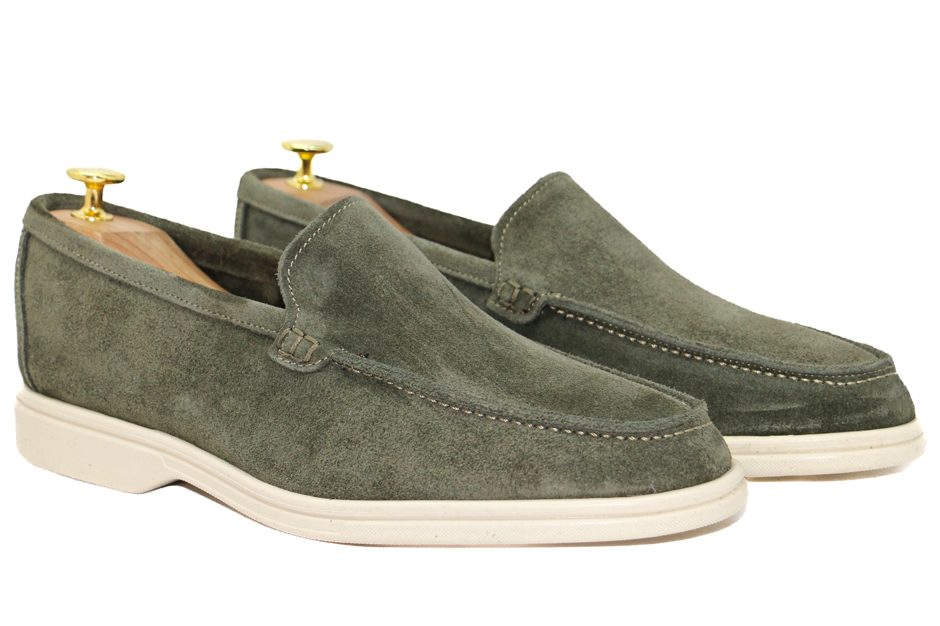 SORRENTO - LOAFERS - GREEN SUEDE