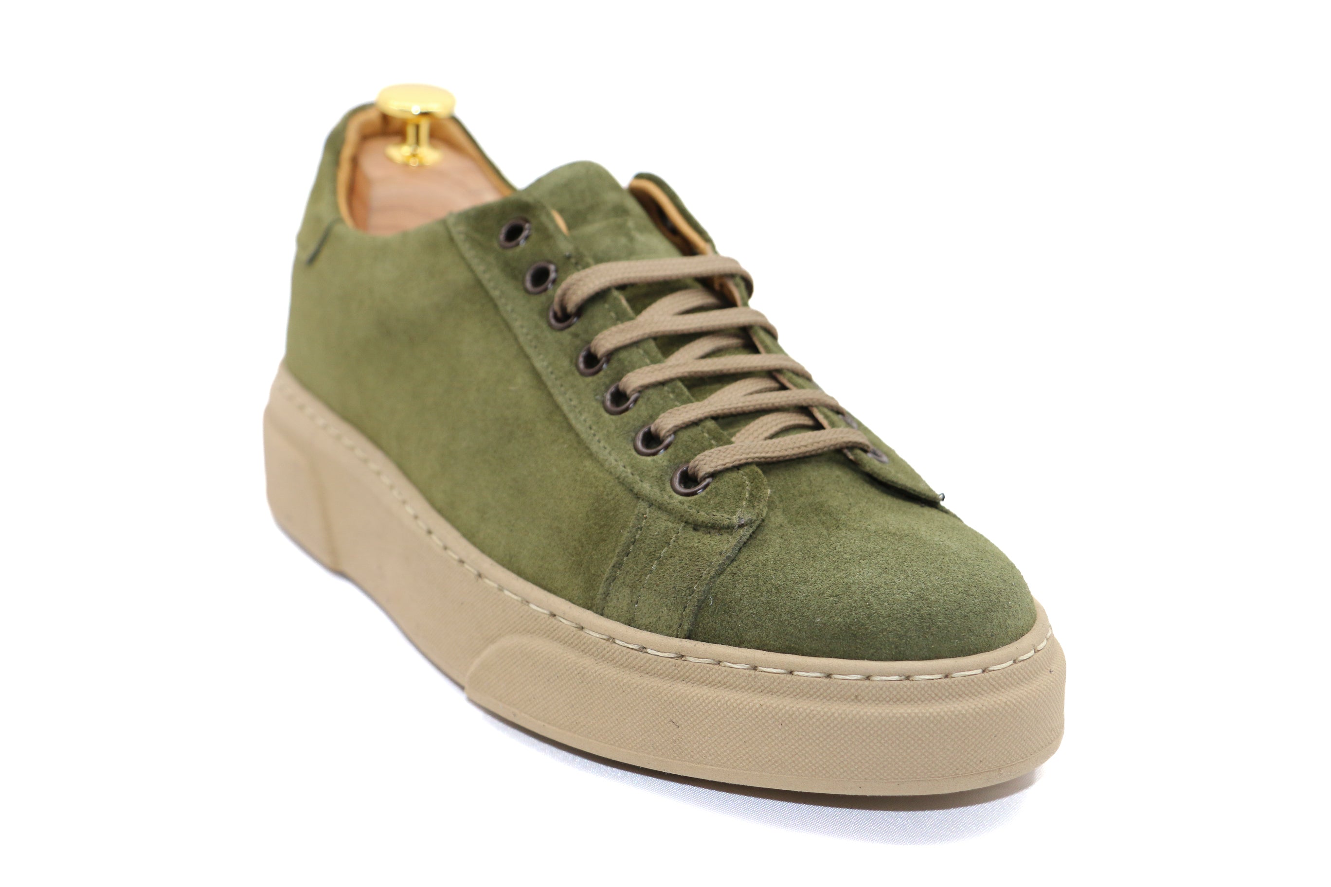 ROMA - SNEAKERS CAMOSCIO VERDE