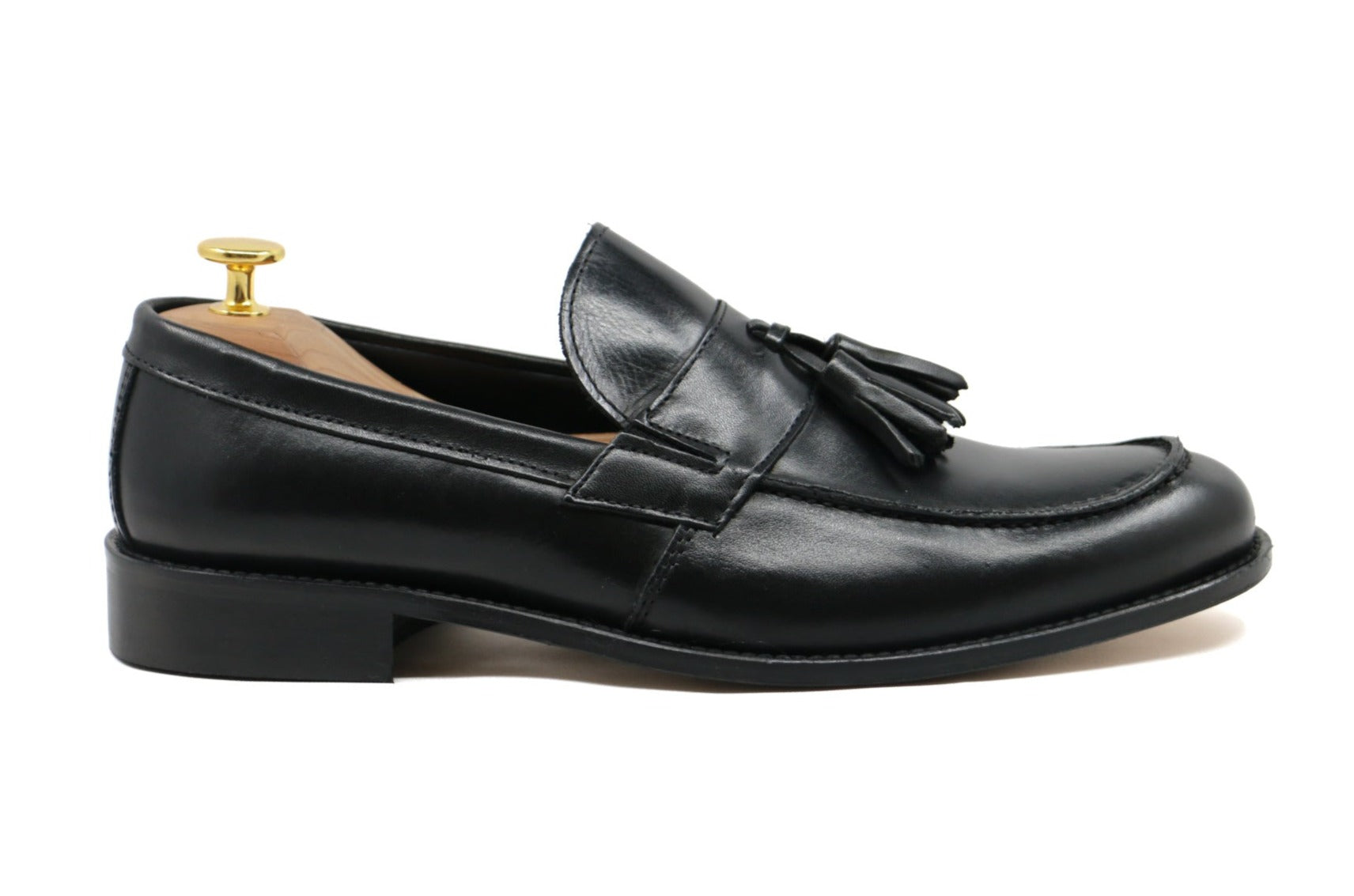 PARIS - BLACK CALF TASSEL LOAFERS