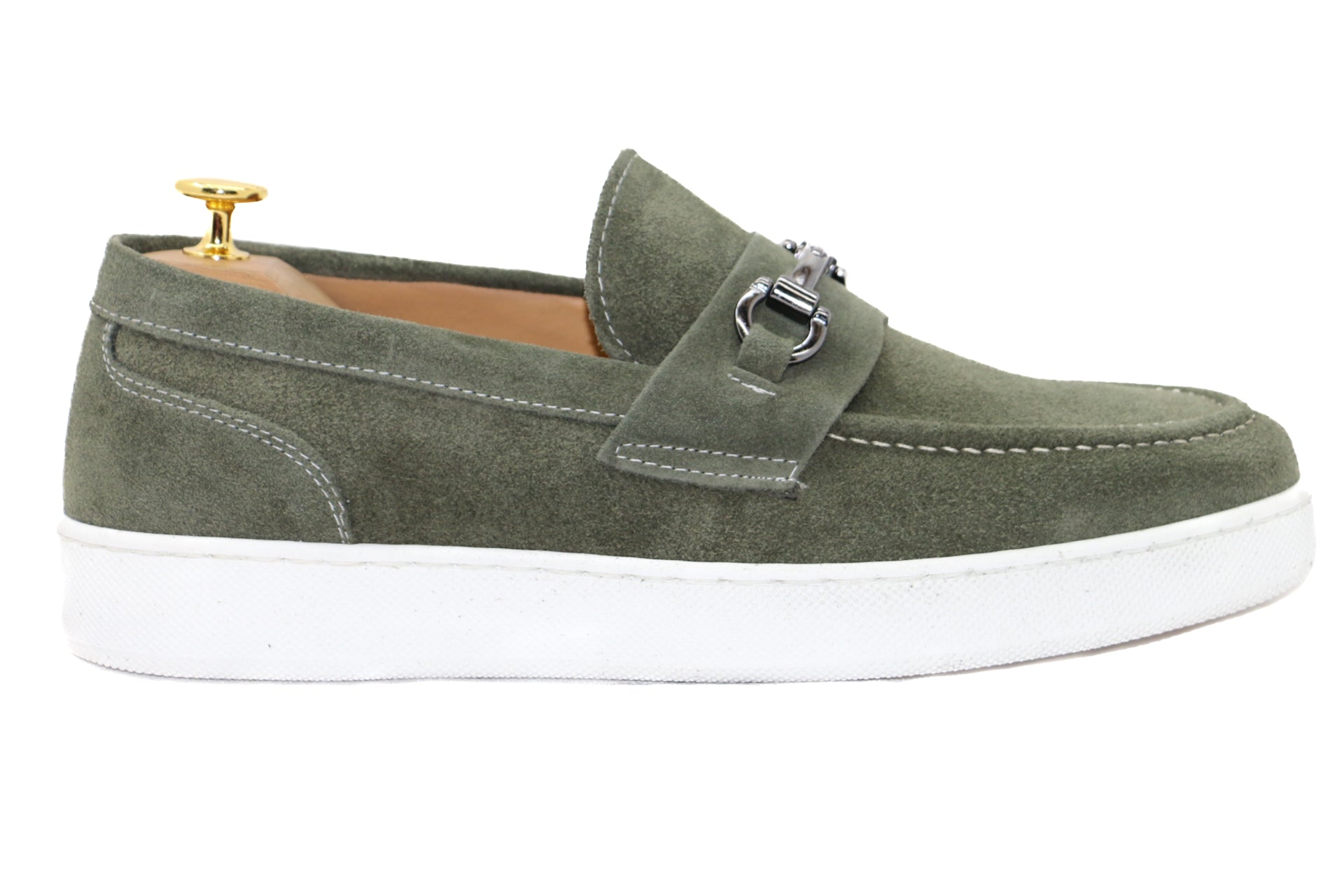 LINCOLN - GREEN SUEDE LOAFERS