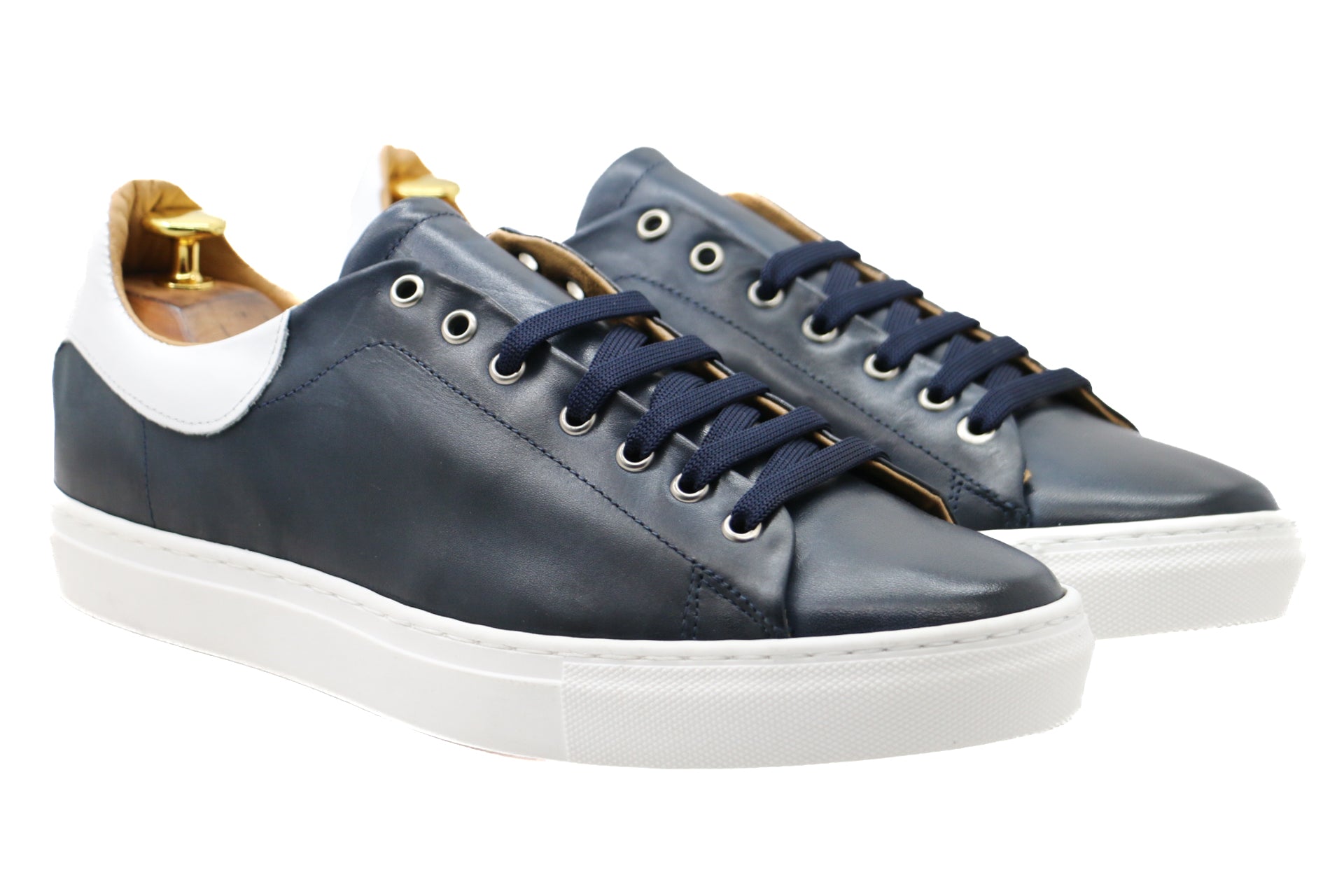 MANHATTAN - SNEAKERS DE BECERRO AZUL