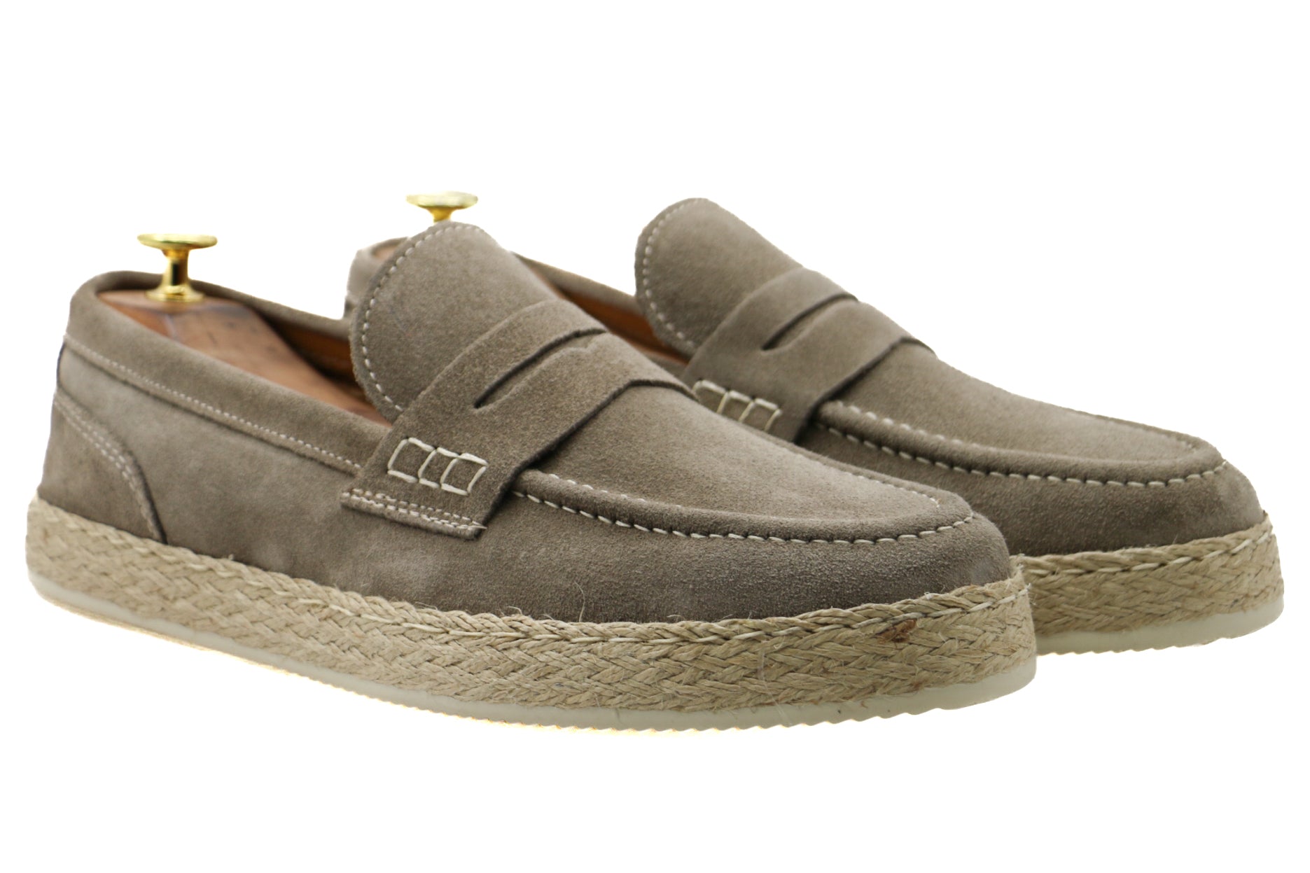 POSITANO - ESPADRILLES EN DAIM TAUPE