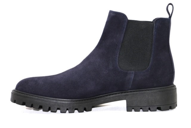 MANCHESTER - BLUE SUEDE CHELSEA ANKLE BOOTS