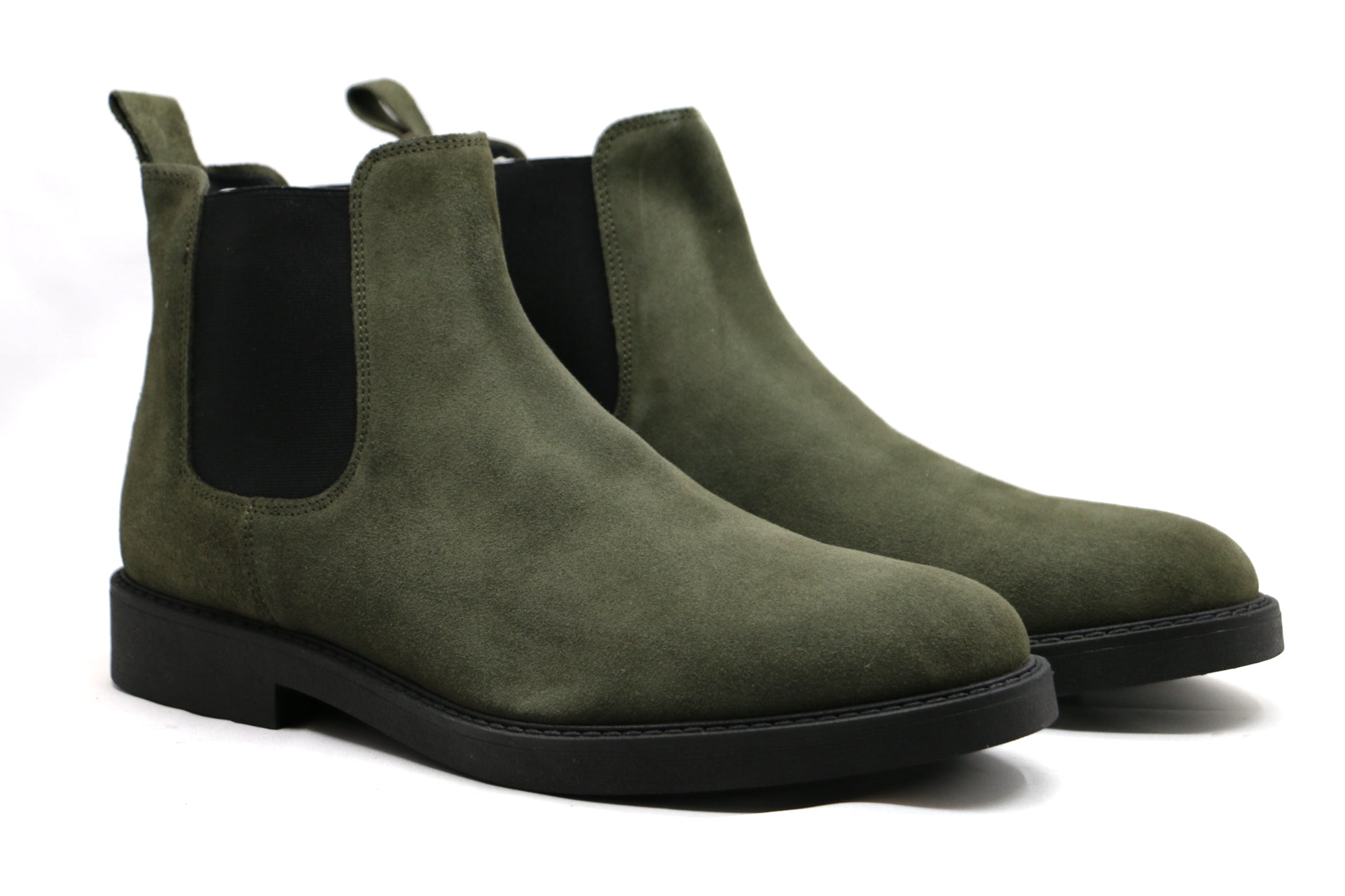 LIVERPOOL - GREEN SUEDE CHELSEA ANKLE BOOTS