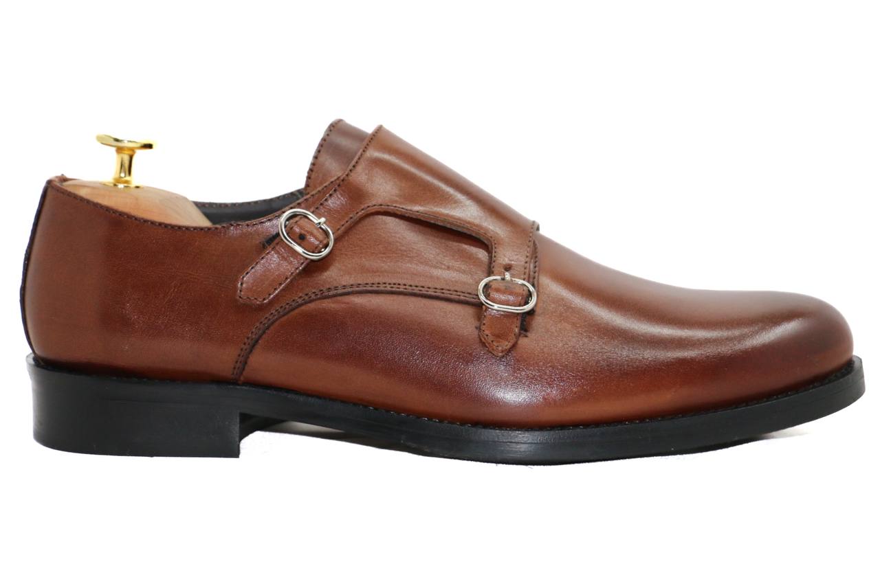 LUGANO - DOUBLE BUCKLE CALF LEATHER DERBY